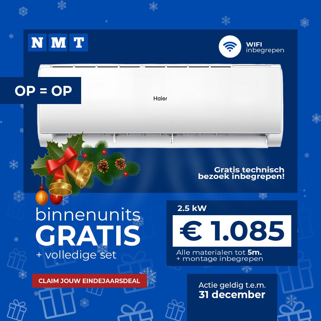 Haier Airco 2.5kW All-in Pakket - WiFi Inbegrepen