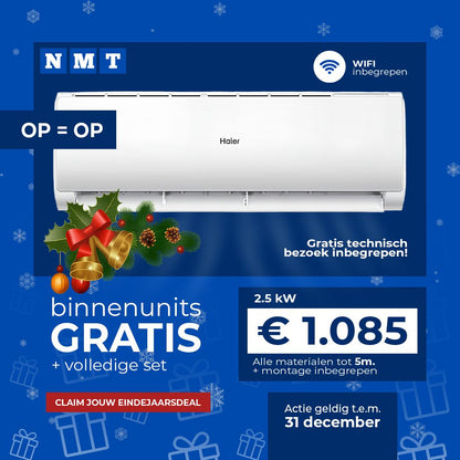 Haier Airco 2.5kW All-in Pakket - WiFi Inbegrepen