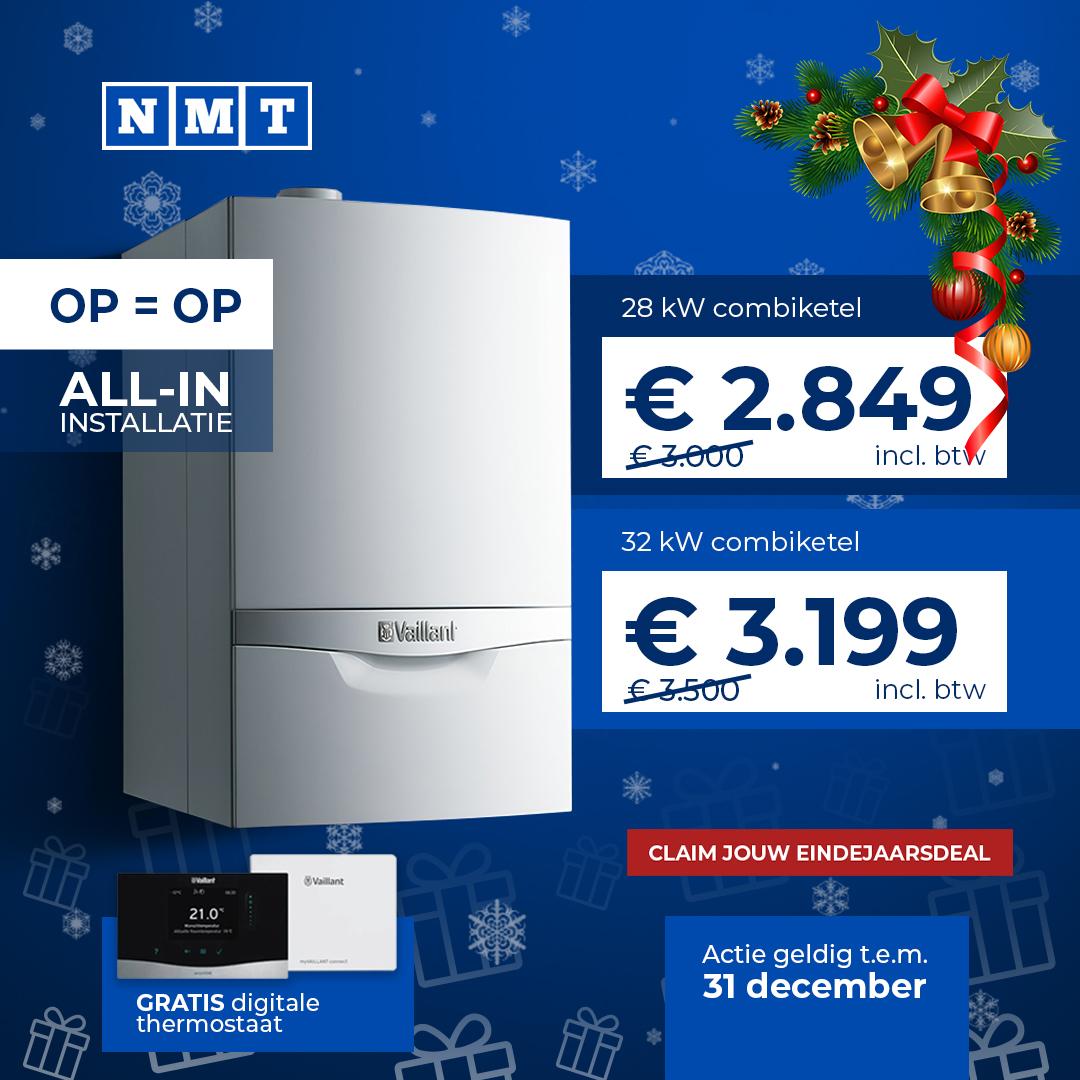 Vaillant Combiketel 28kW All-in Pakket - Gratis Digitale Thermostaat